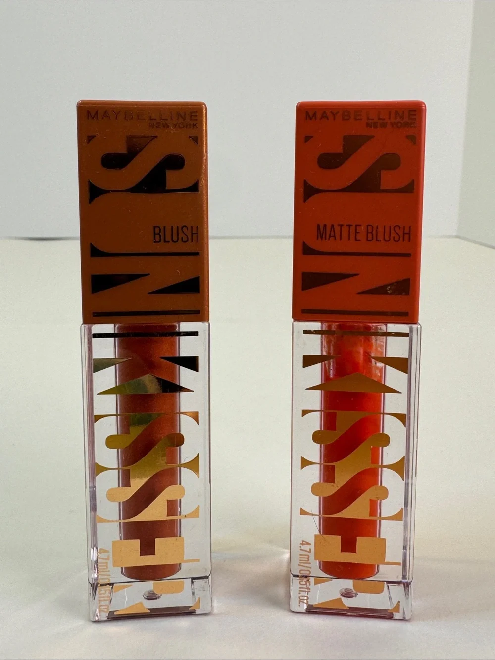 Maybelline Sunkisser Liquid Blush Lot of 2 Glowy & Matte Finish